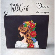 Косметичка під вишивку бісером «Дівчина в квітах» (Косметичка чи набір).